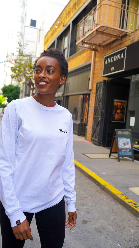 
                  
                    Load image into Gallery viewer, Nothin Basic Long Sleeve - White (Women&amp;#39;s)
                  
                